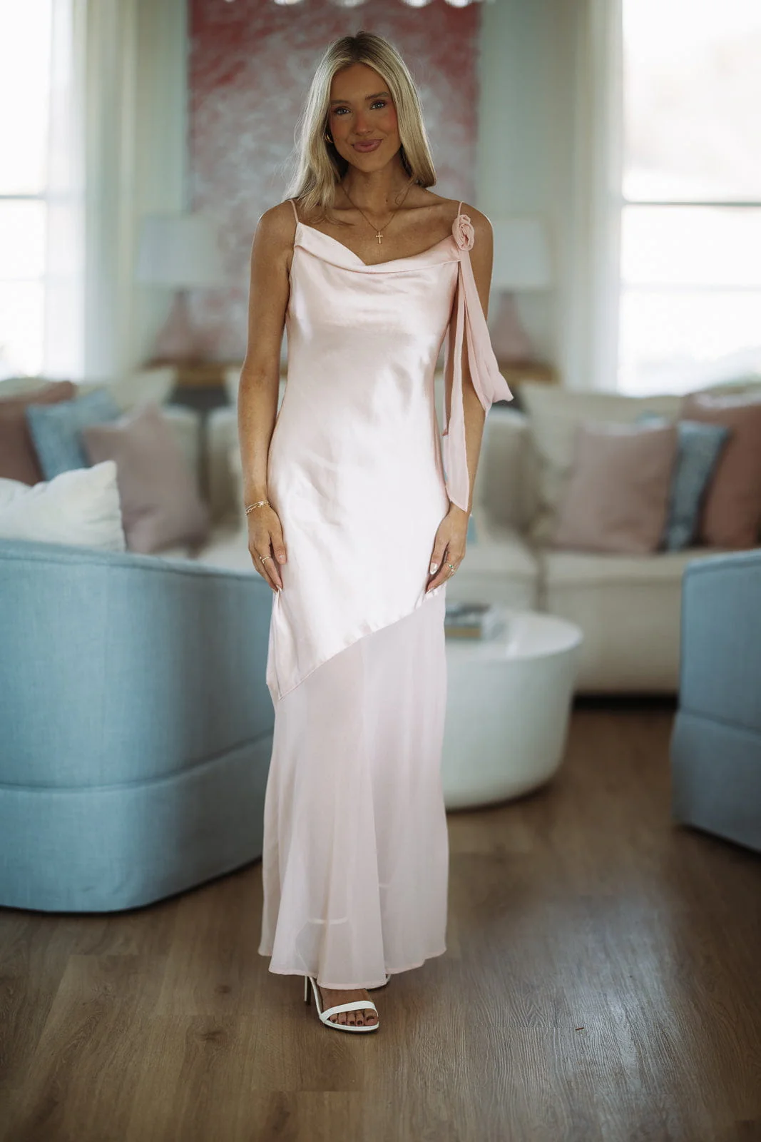 A Whisper Of Amour Maxi Dress - Blush - Image 3