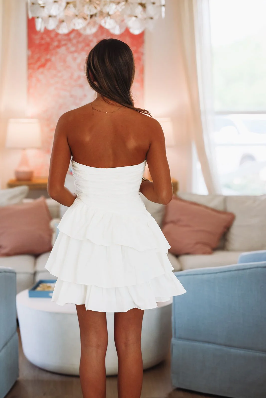 Angel Face Mini Dress - Off White - Image 4