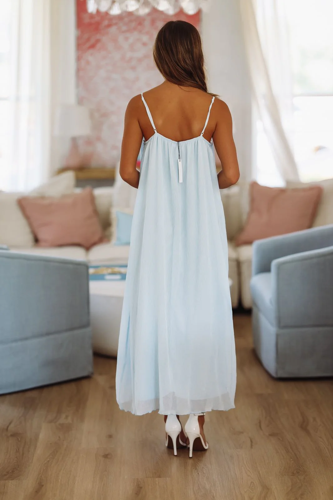 Angel Kisses Maxi Dress - Light Blue - Image 4