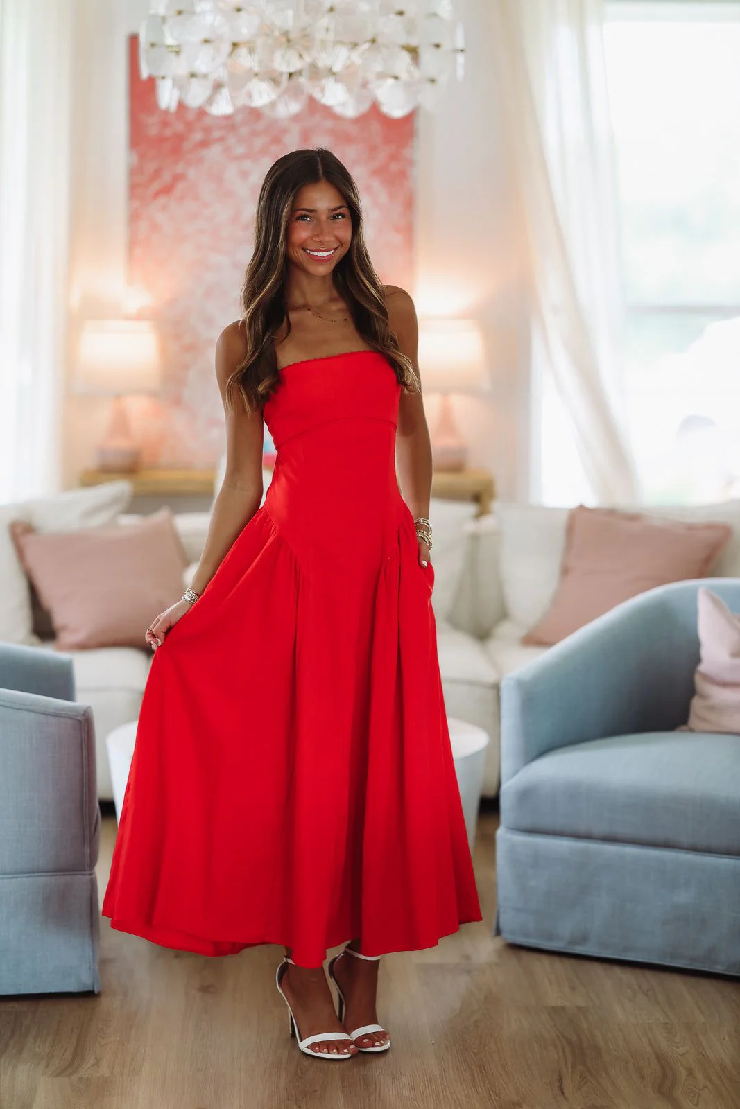 Anne Maxi Dress - Red - Image 4