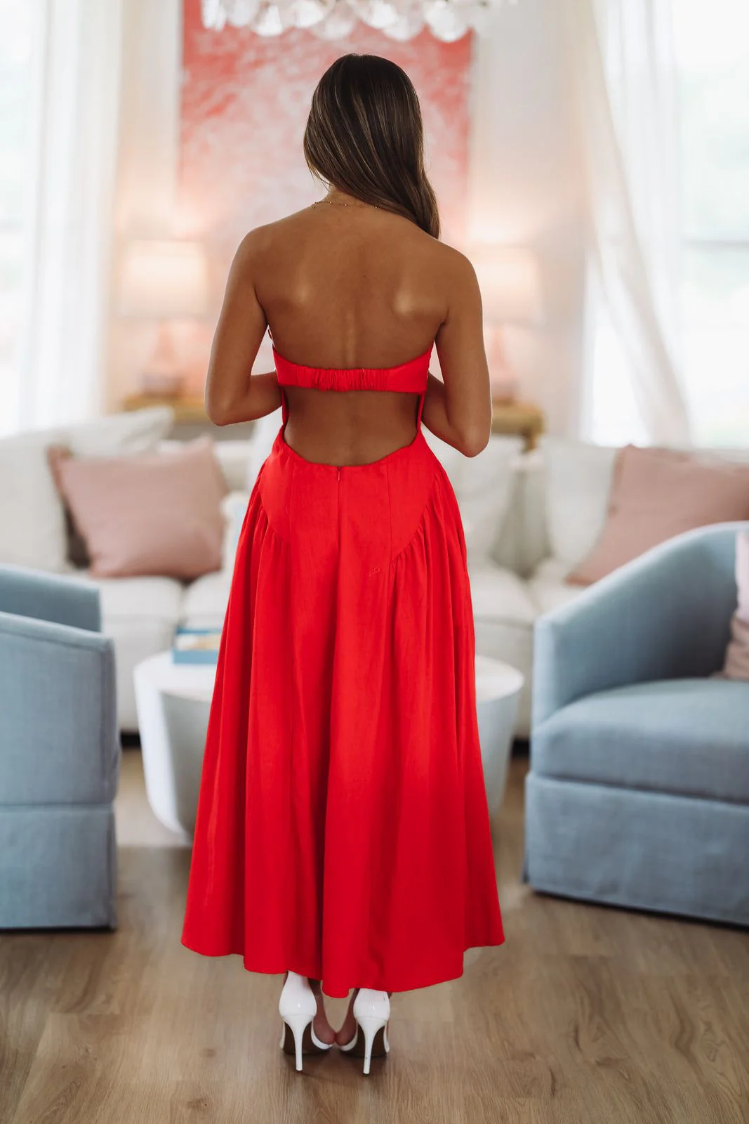 Anne Maxi Dress - Red - Image 5