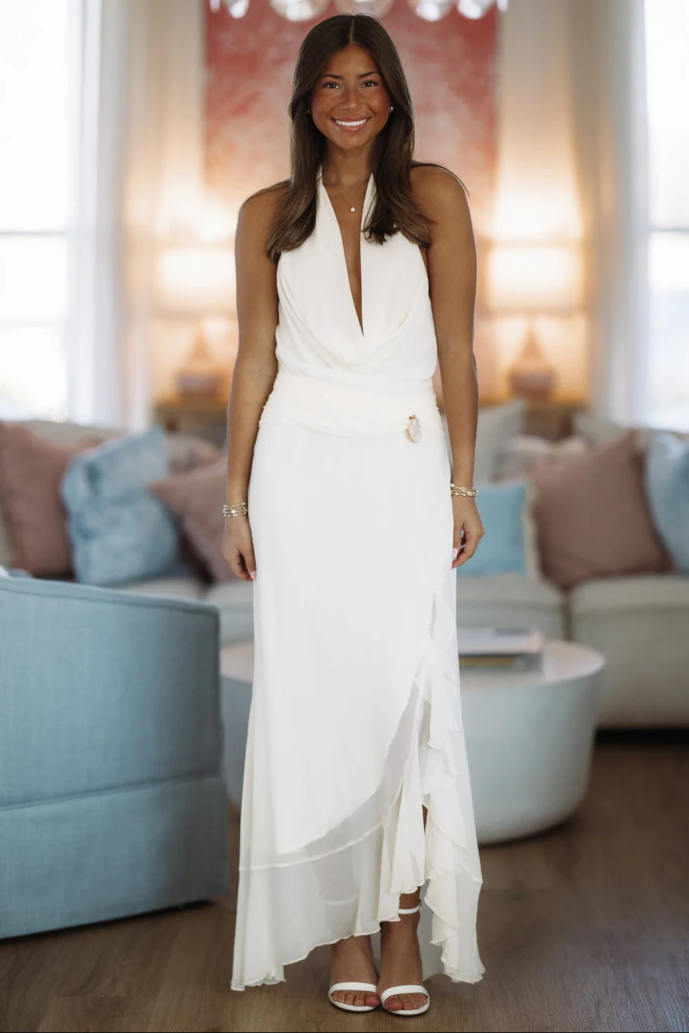 Back In Love Maxi Dress - Cream - Image 2