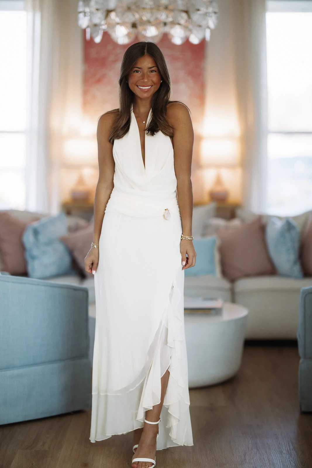 Back In Love Maxi Dress - Cream - Image 3
