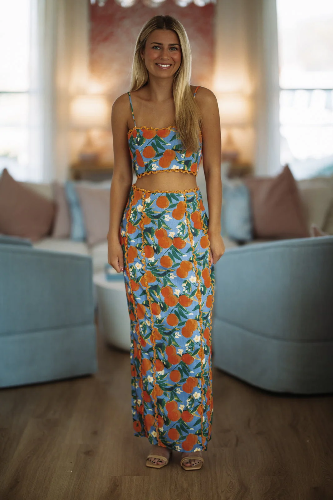 Barefoot Grove Top - Orange and Blue - Image 2