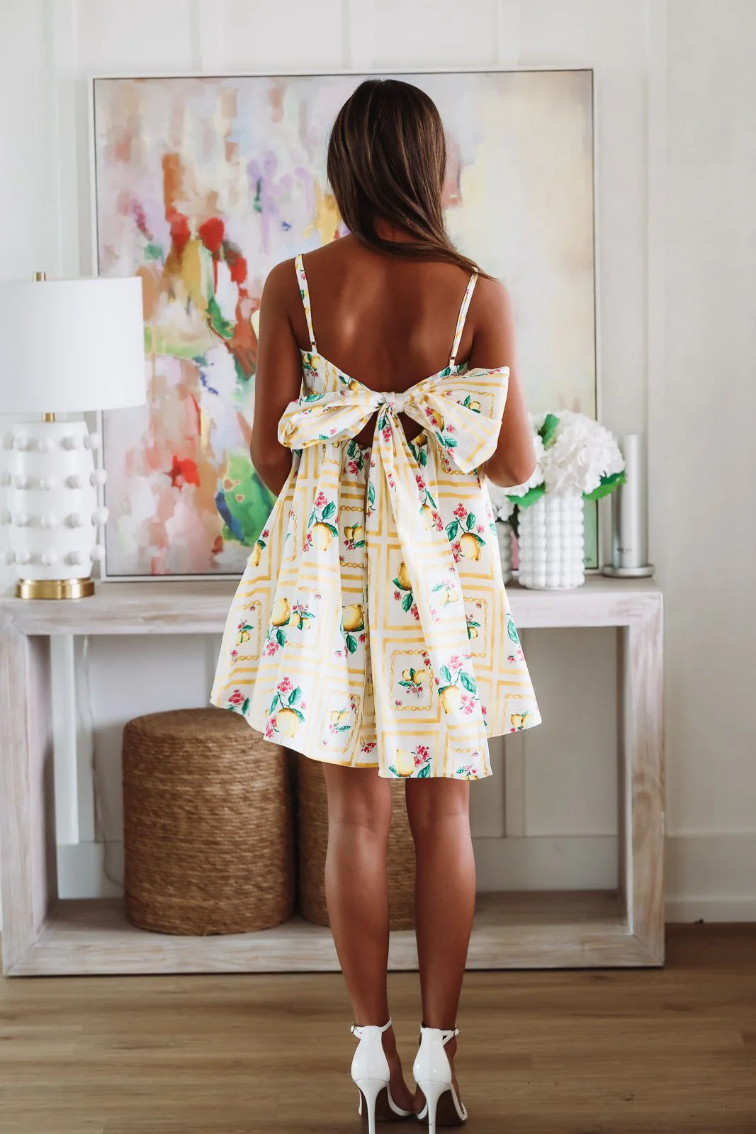 Blast of Citrus Mini Dress - Yellow - Image 3