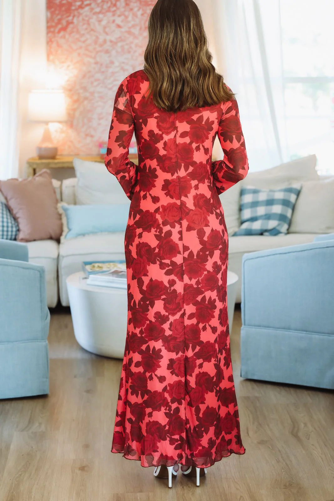 Blooming Belle Maxi Dress - Red - Image 3