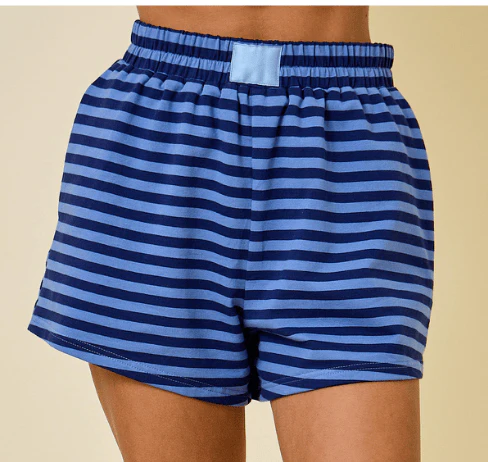 Blueberry Scones Lounge Shorts - Blue and Navy - Image 2
