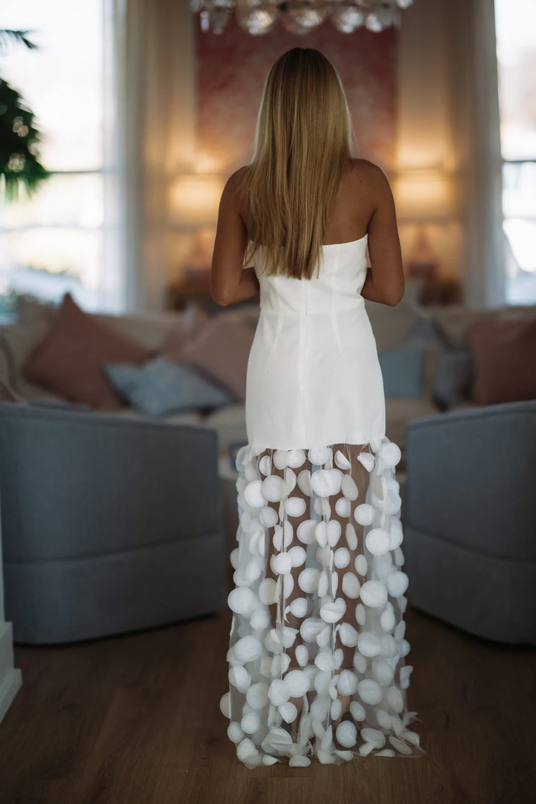 Bordeaux Nights Maxi Dress - White - Image 4