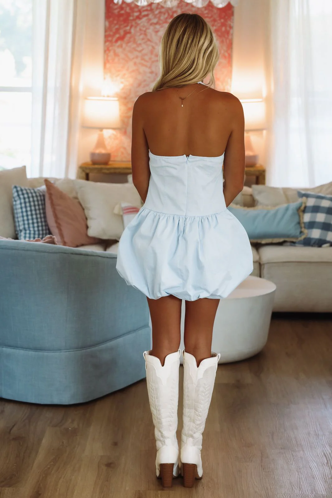Bounce Back Mini Dress - Blue - Image 3
