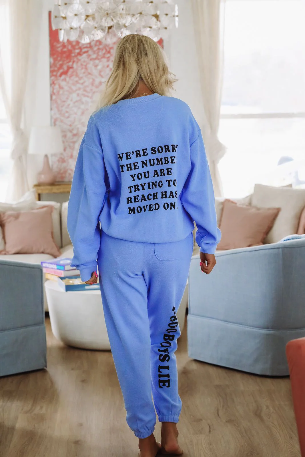 Boys Lie 1-800 Revamped Kara Crewneck - Blue - Image 3