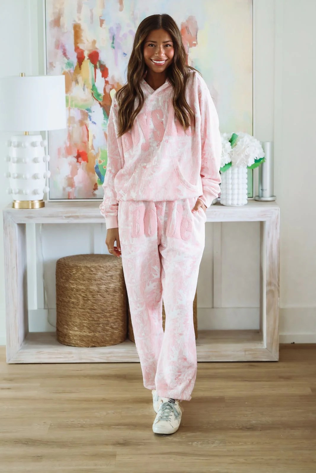 Boys Lie Manhunt Racer Hoodie - Pink Camo - Image 3
