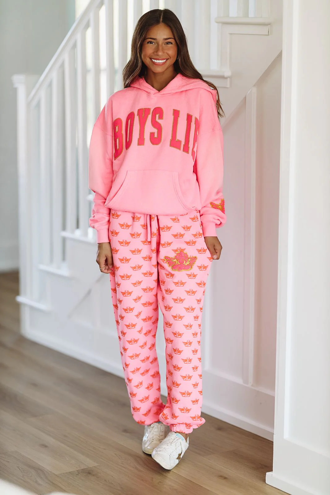 Boys Lie Not Your Puppet Racer Hoodie - Pink - Image 5