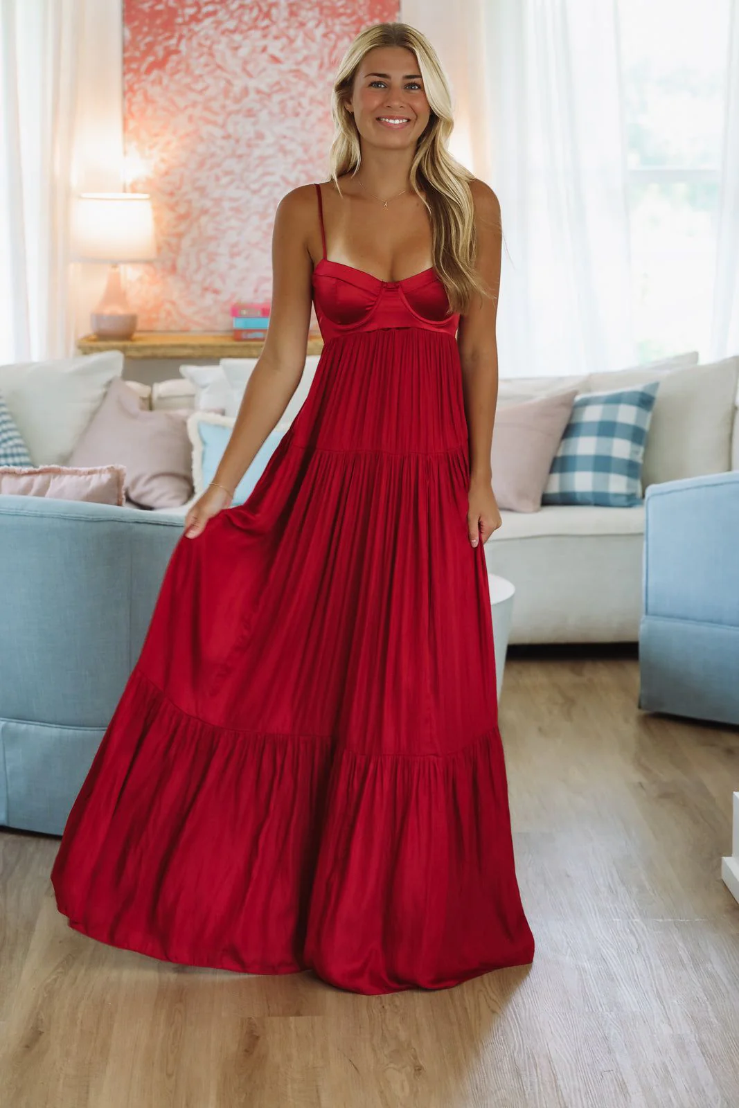 Caviar Dreams Maxi Dress - Crimson Red - Image 4