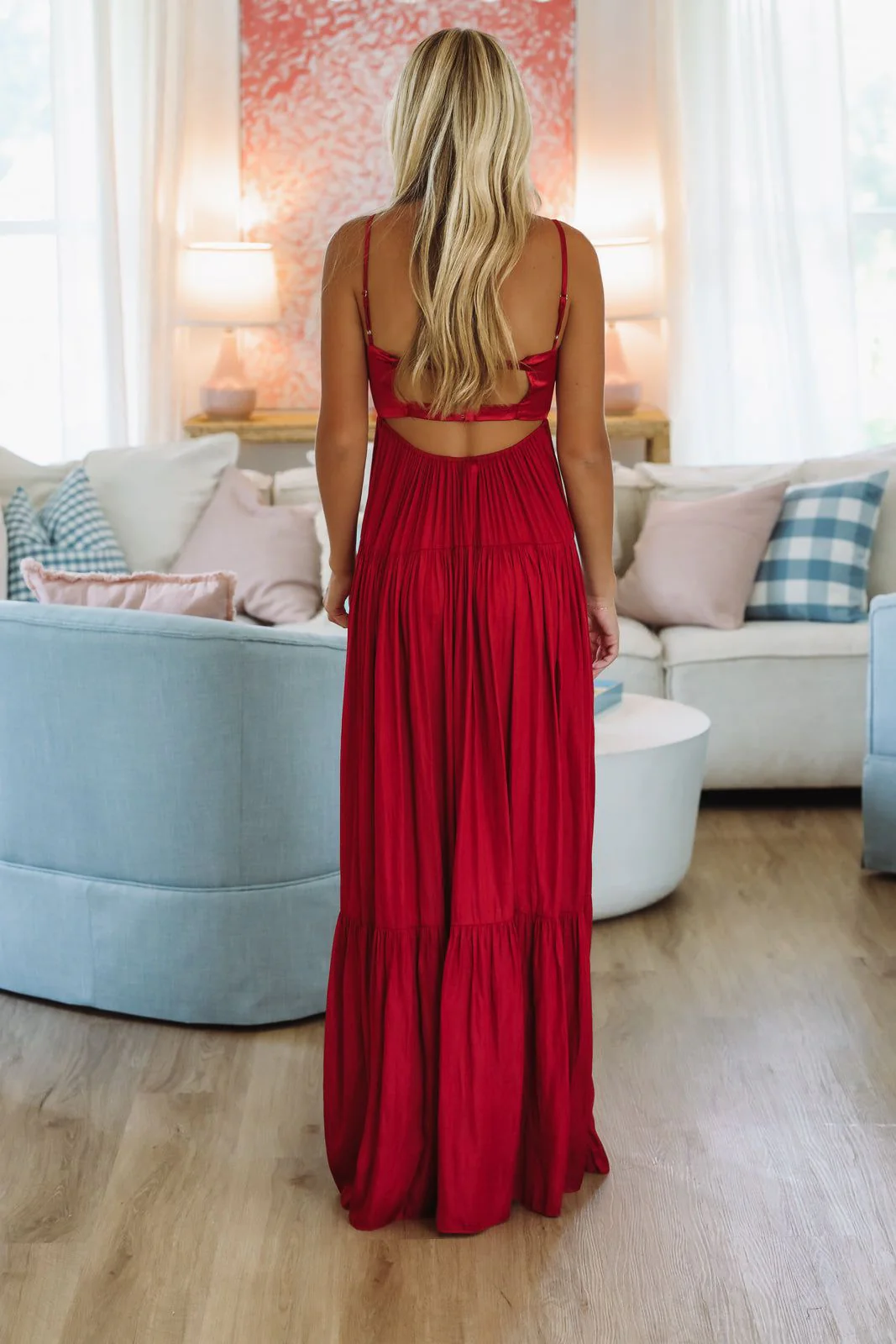 Caviar Dreams Maxi Dress - Crimson Red - Image 6