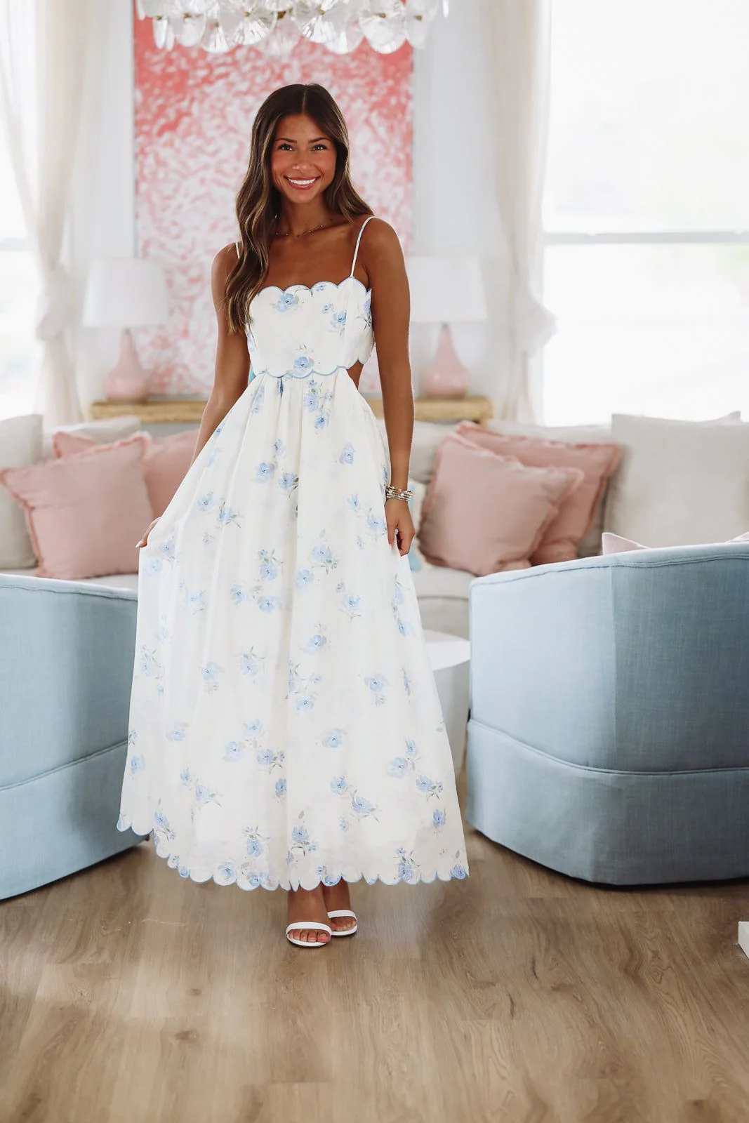 Celebratory Moment Midi Dress - Blue - Image 2
