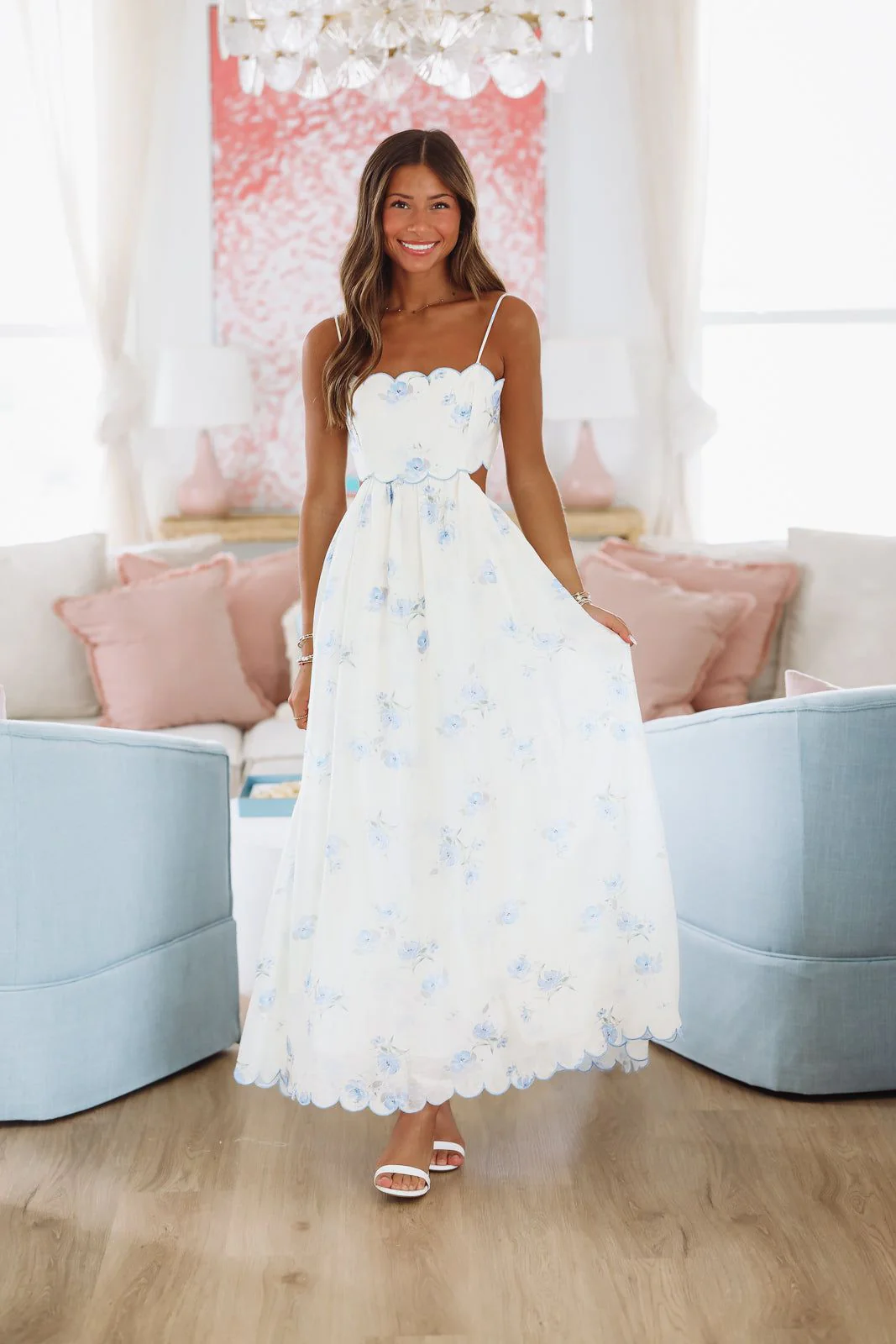 Celebratory Moment Midi Dress - Blue - Image 3