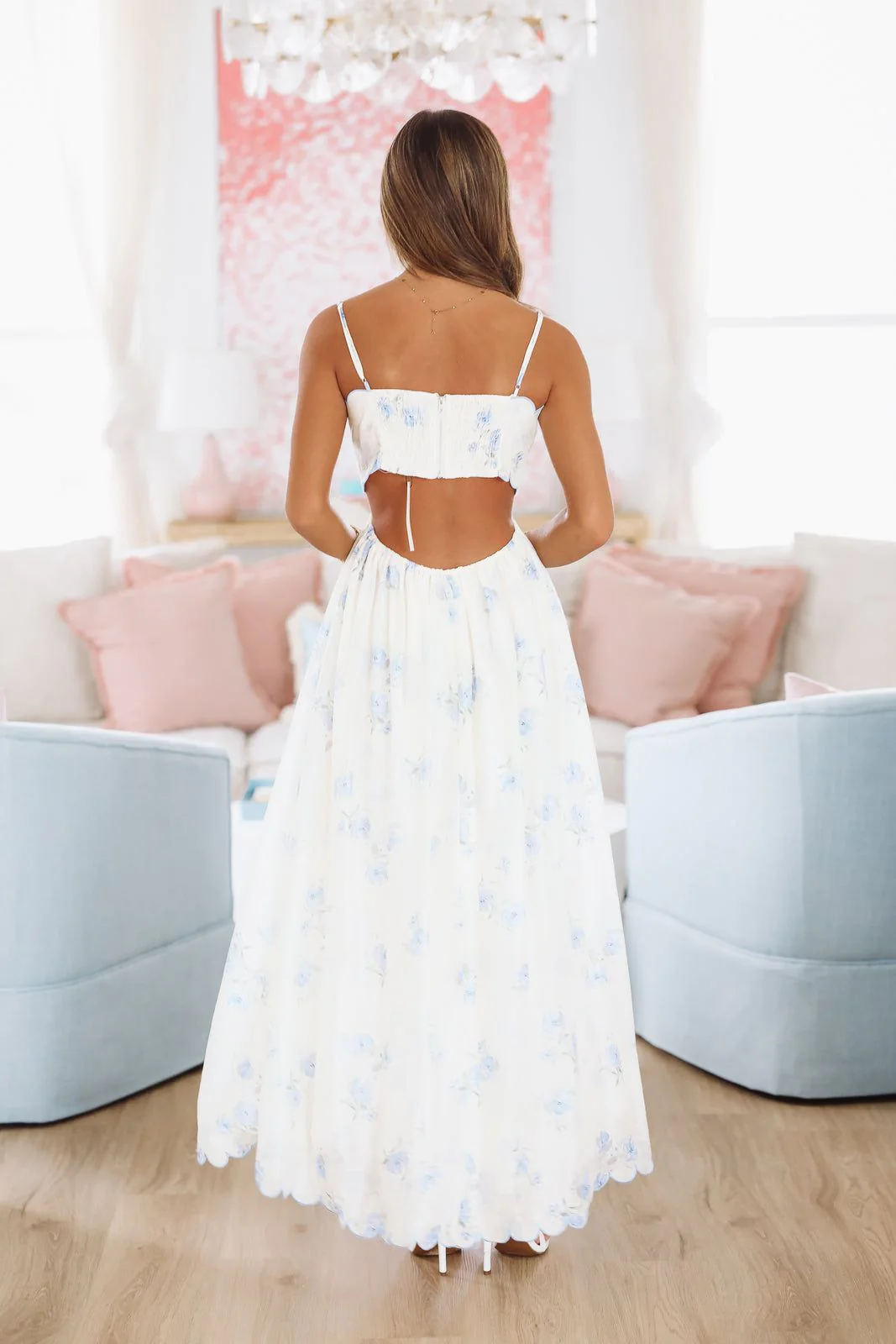 Celebratory Moment Midi Dress - Blue - Image 4