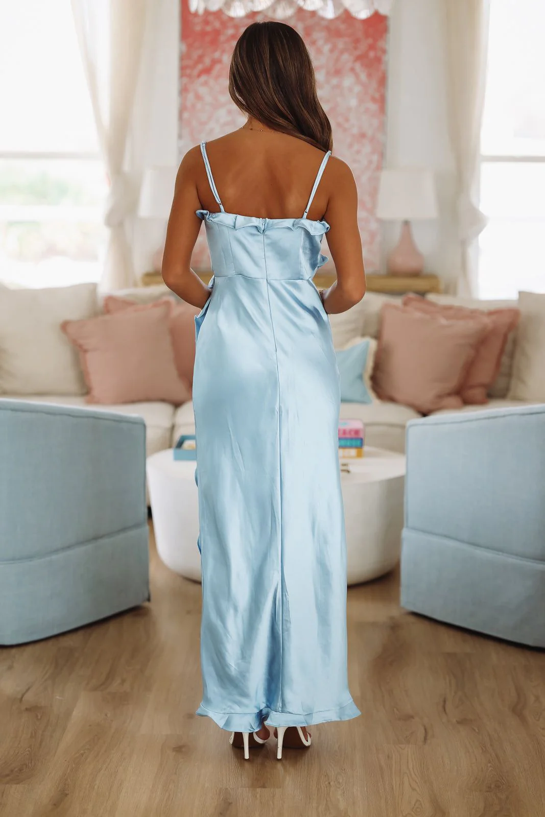 Citrus Spice Maxi Dress - Blue - Image 3