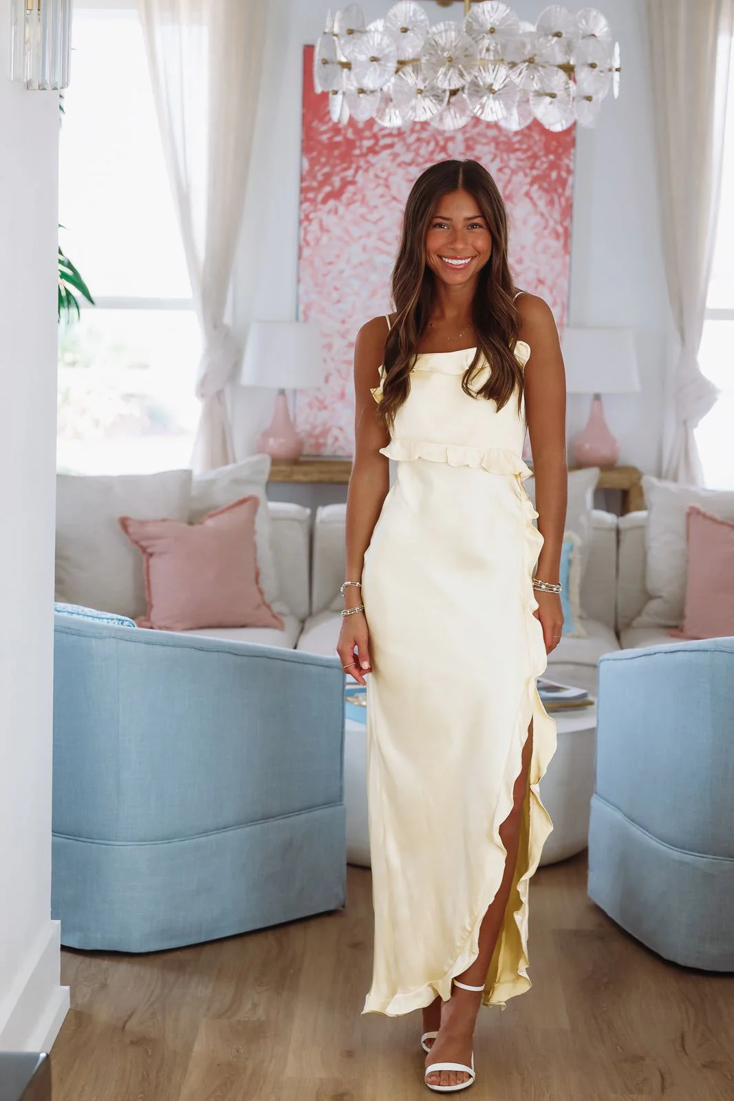 Citrus Spice Maxi Dress - Lemon Yellow - Image 3