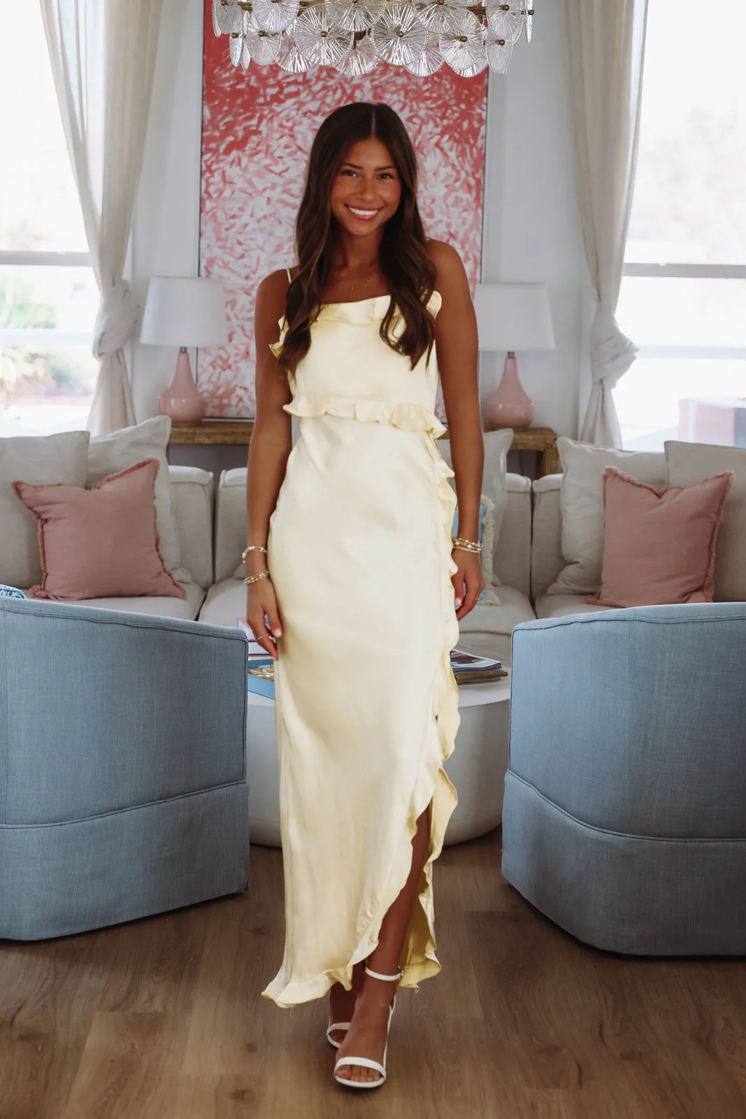 Citrus Spice Maxi Dress - Lemon Yellow - Image 4