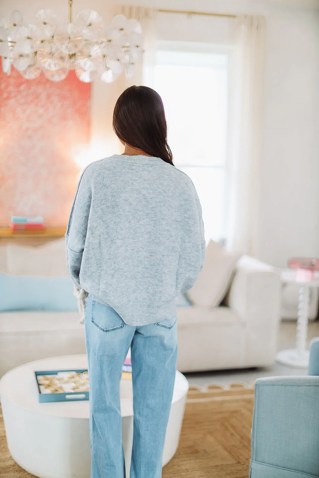Clara's Bow Sweater - Blue - Image 3