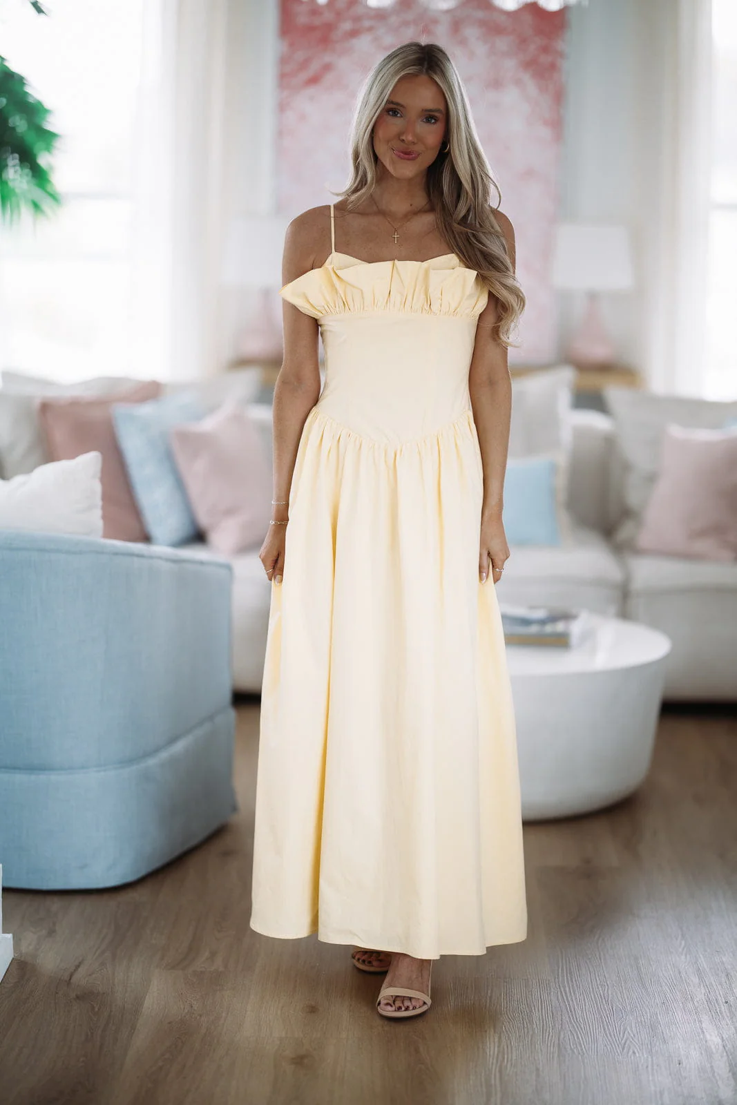 Classic Love Story Maxi Dress - Butter Yellow - Image 3