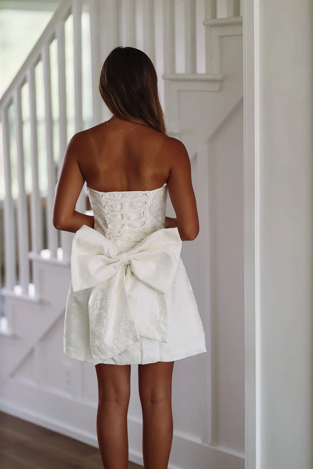 Cocktails on Me Mini Dress - Cream - Image 5