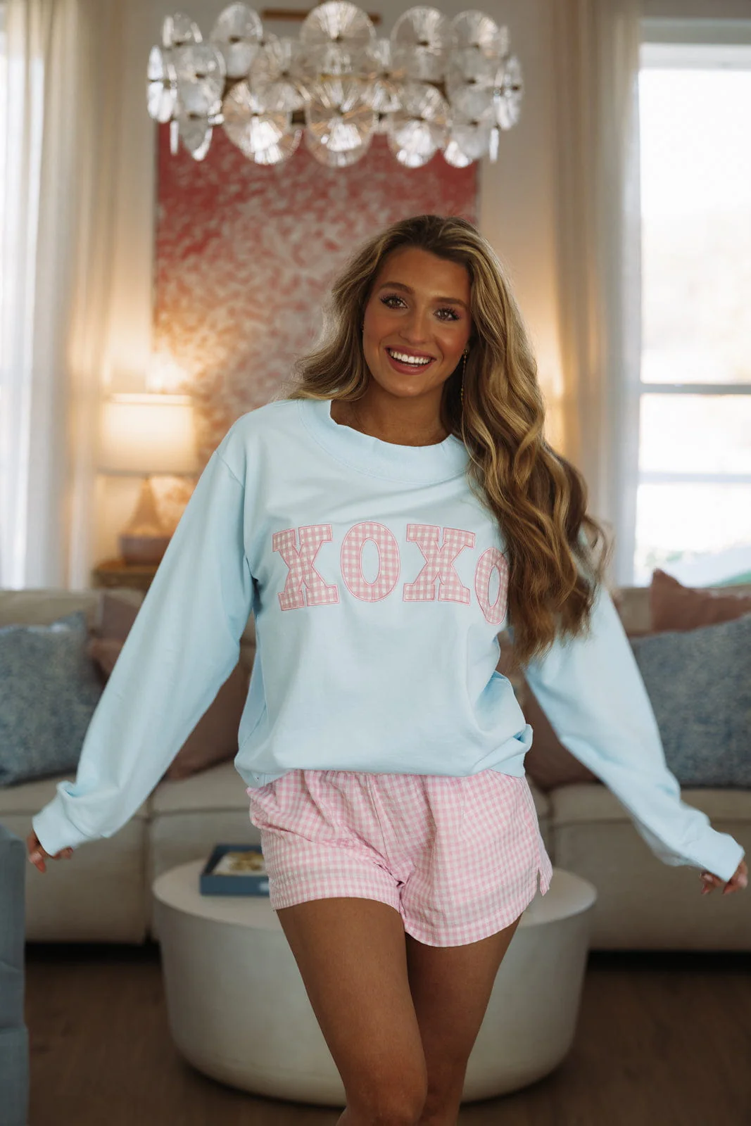 Cute Kisses Mockneck Sweatshirt - Blue - Image 2