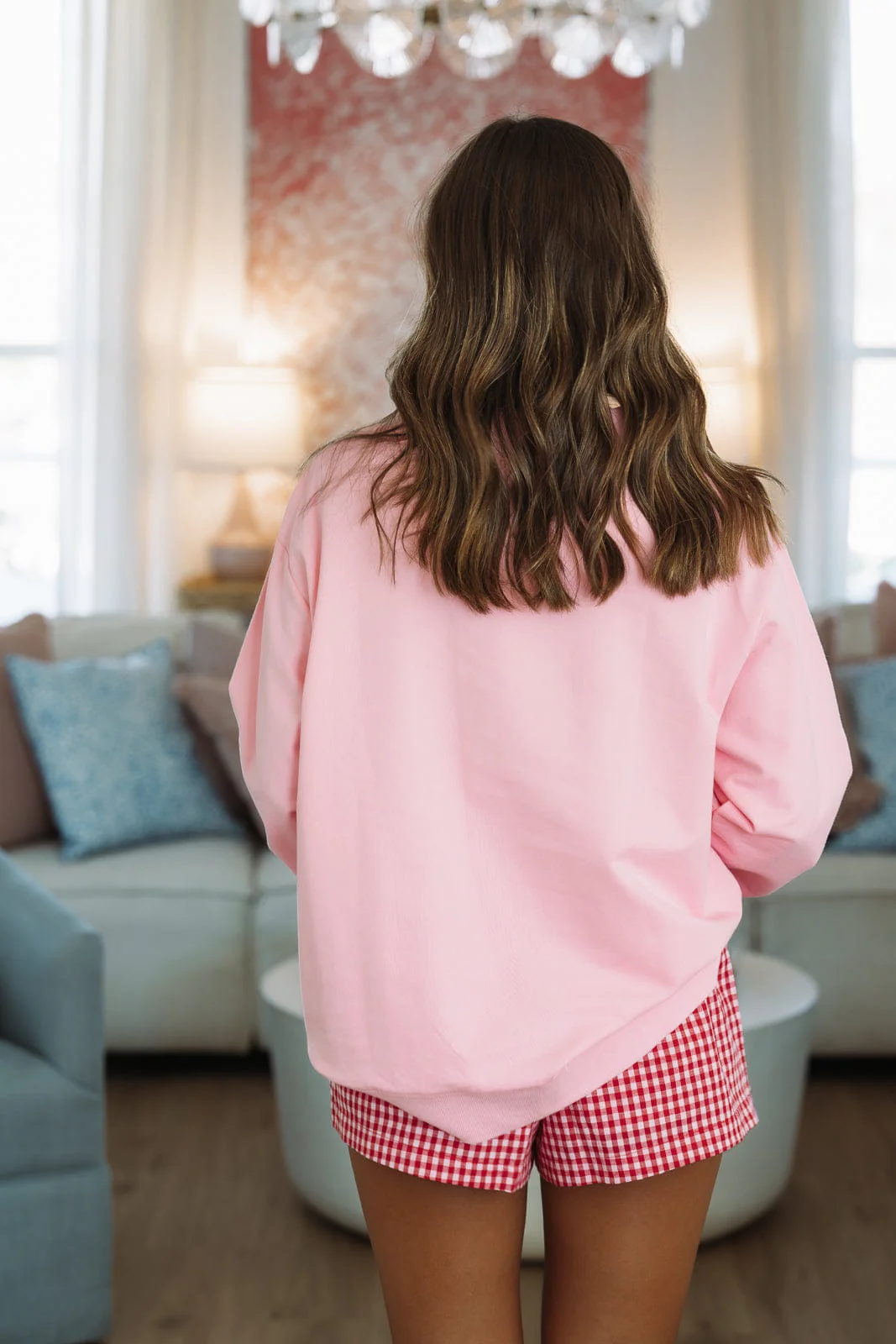 Cute Kisses Mockneck Sweatshirt - Pink - Image 3