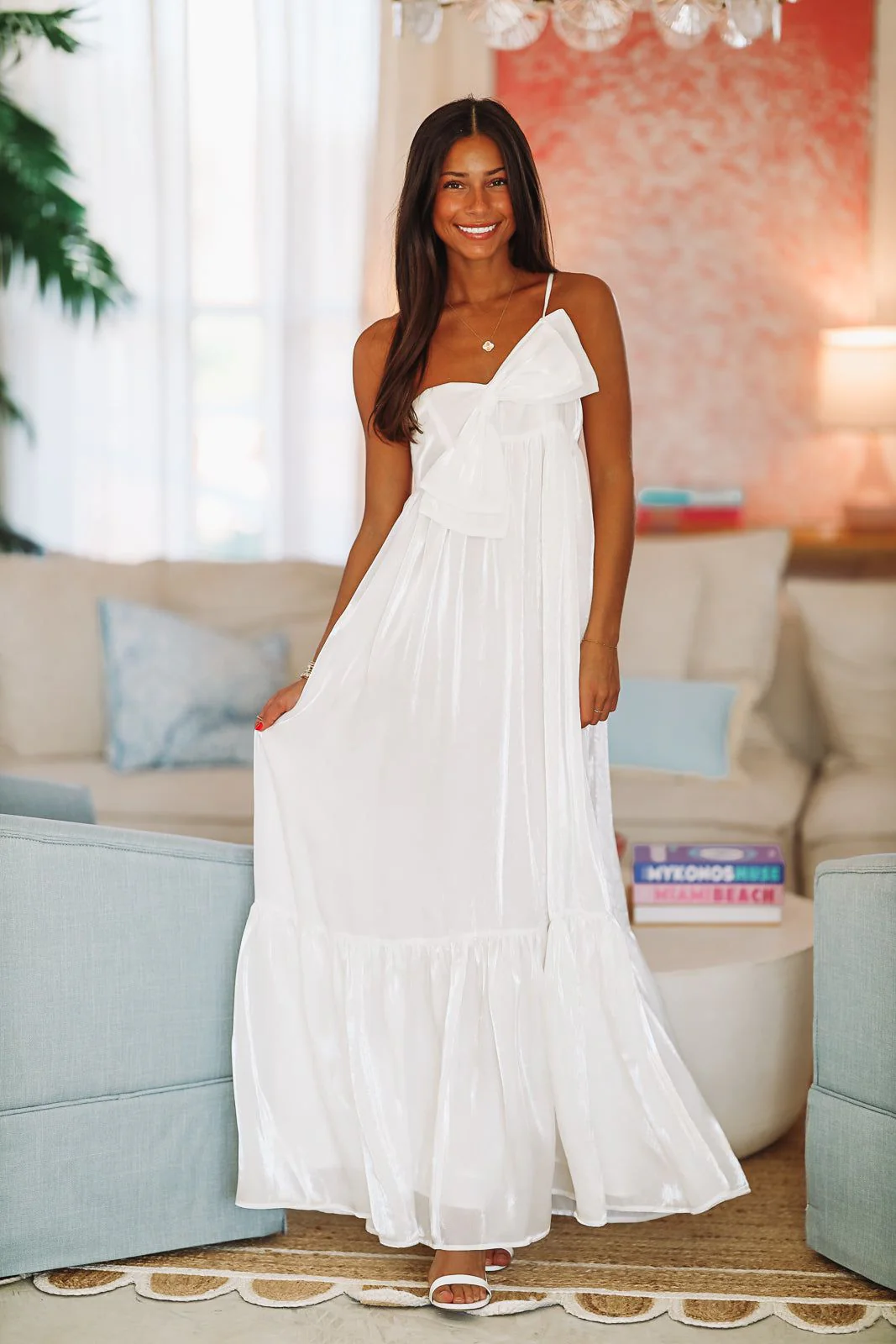 Dance Floor Bound Maxi Dress - White - Image 7
