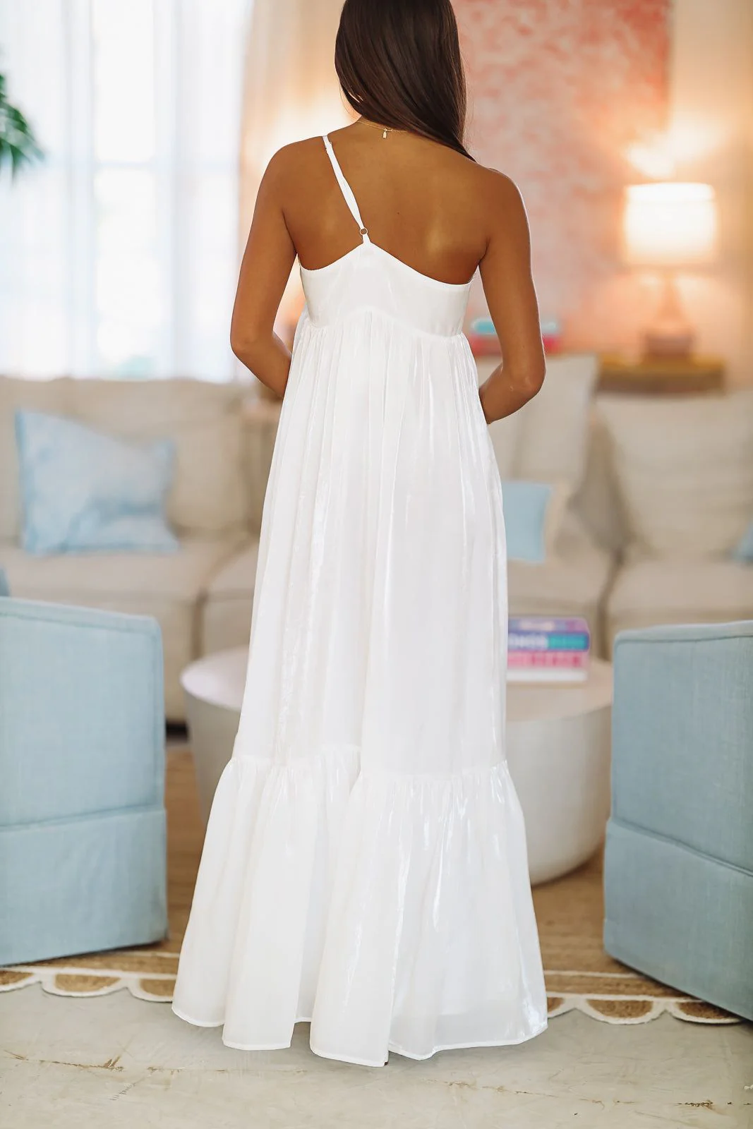 Dance Floor Bound Maxi Dress - White - Image 8