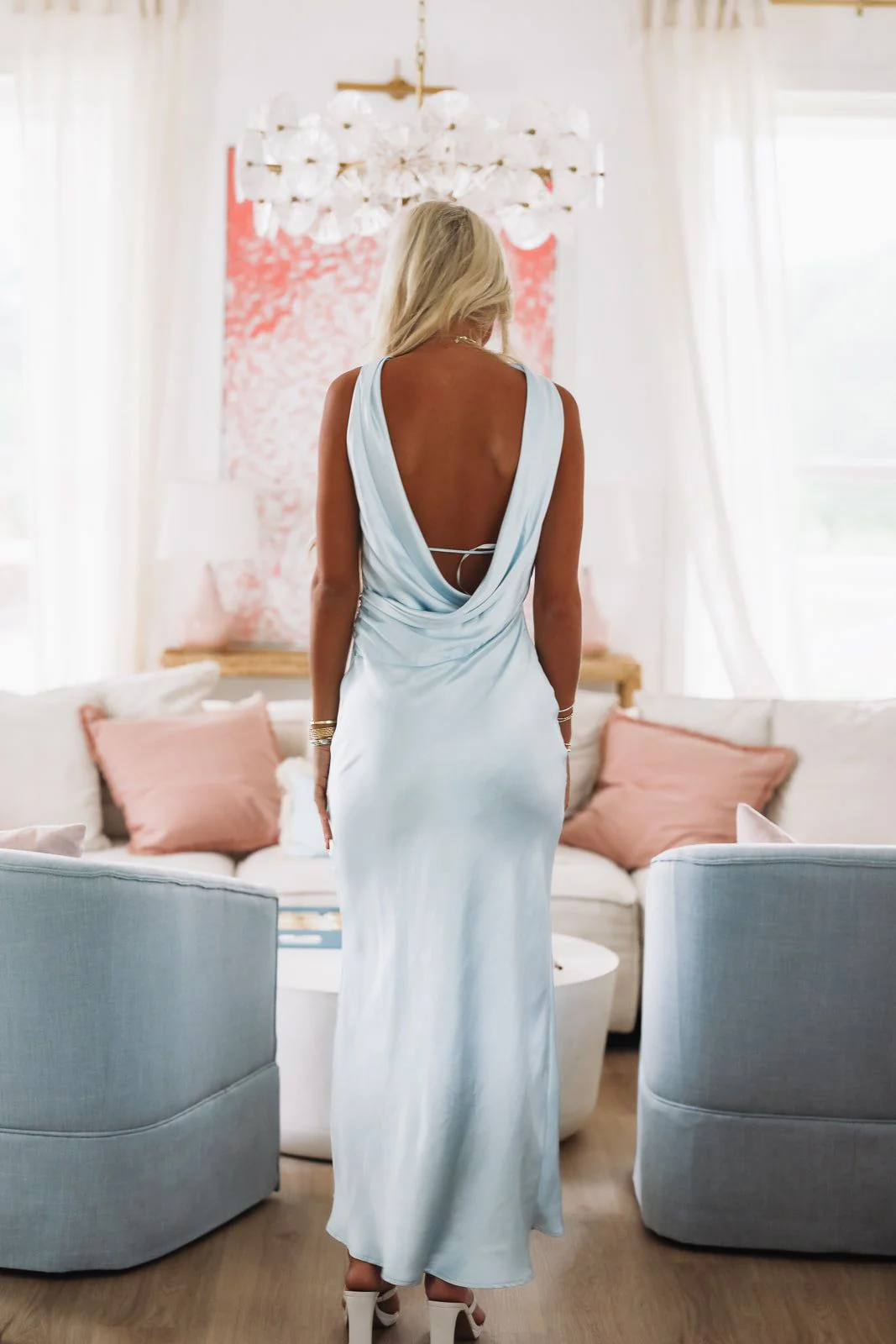 Dancing in the Moonlight Maxi Dress - Baby Blue - Image 4