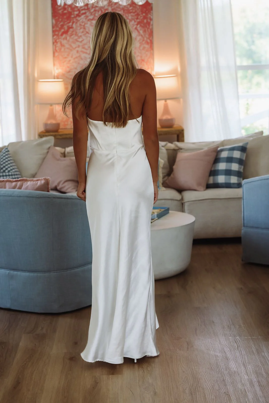 Darling Bow Maxi Dress - White - Image 3