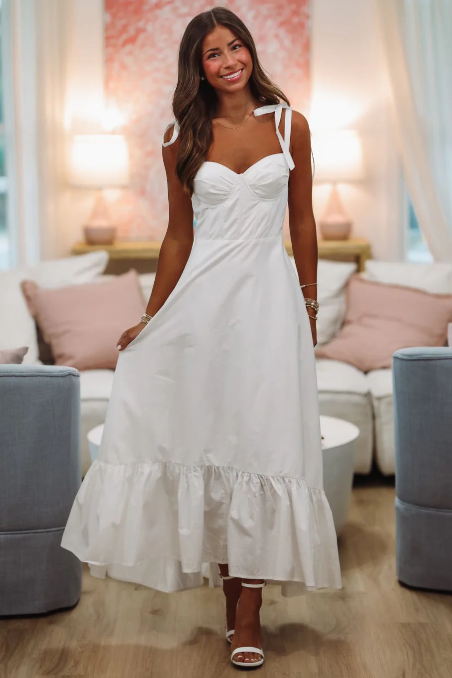 Designate Your Fate Maxi Dress - White