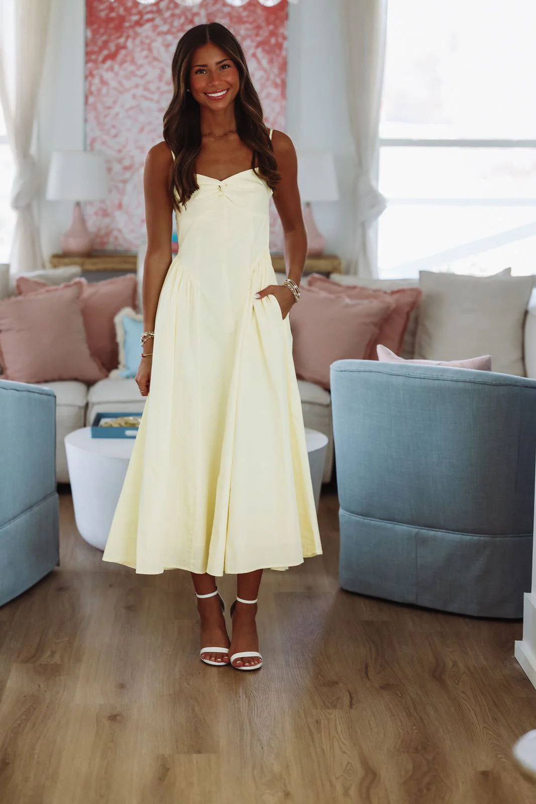 Destene Maxi Dress - Light Yellow - Image 2