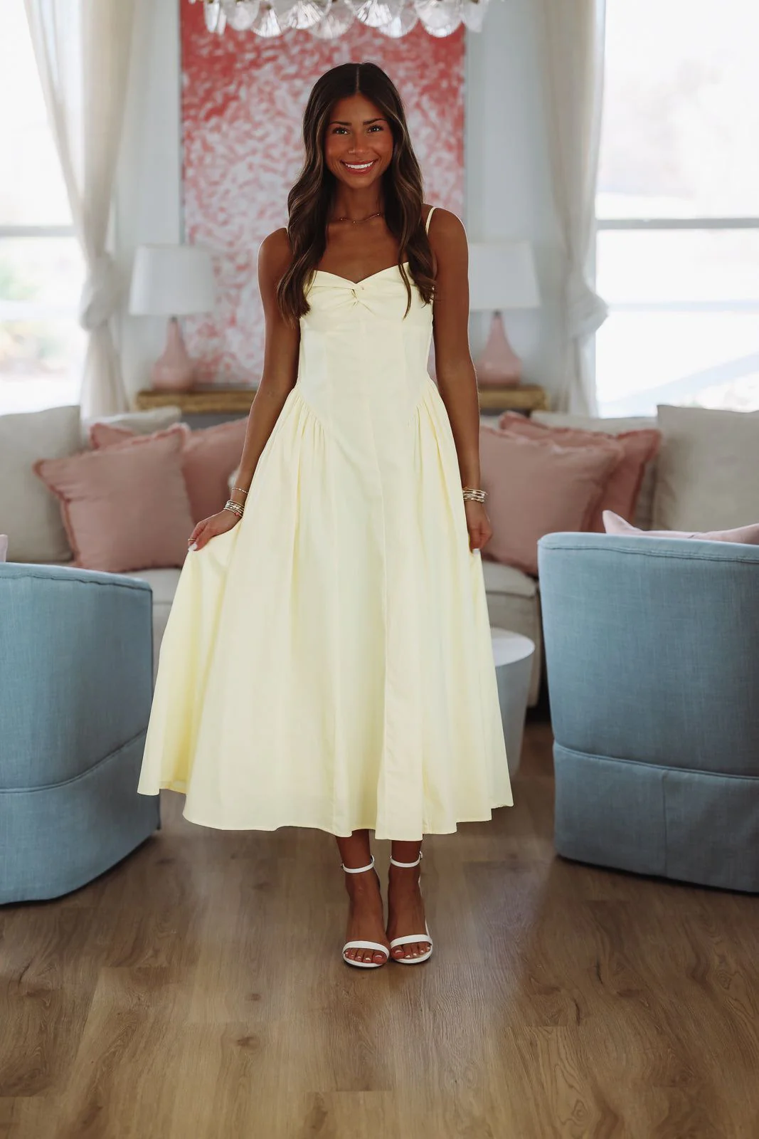Destene Maxi Dress - Light Yellow - Image 4