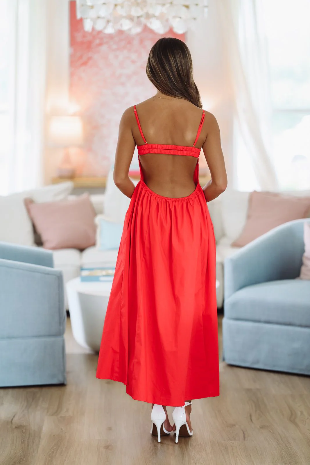 Destene Maxi Dress - Red - Image 3