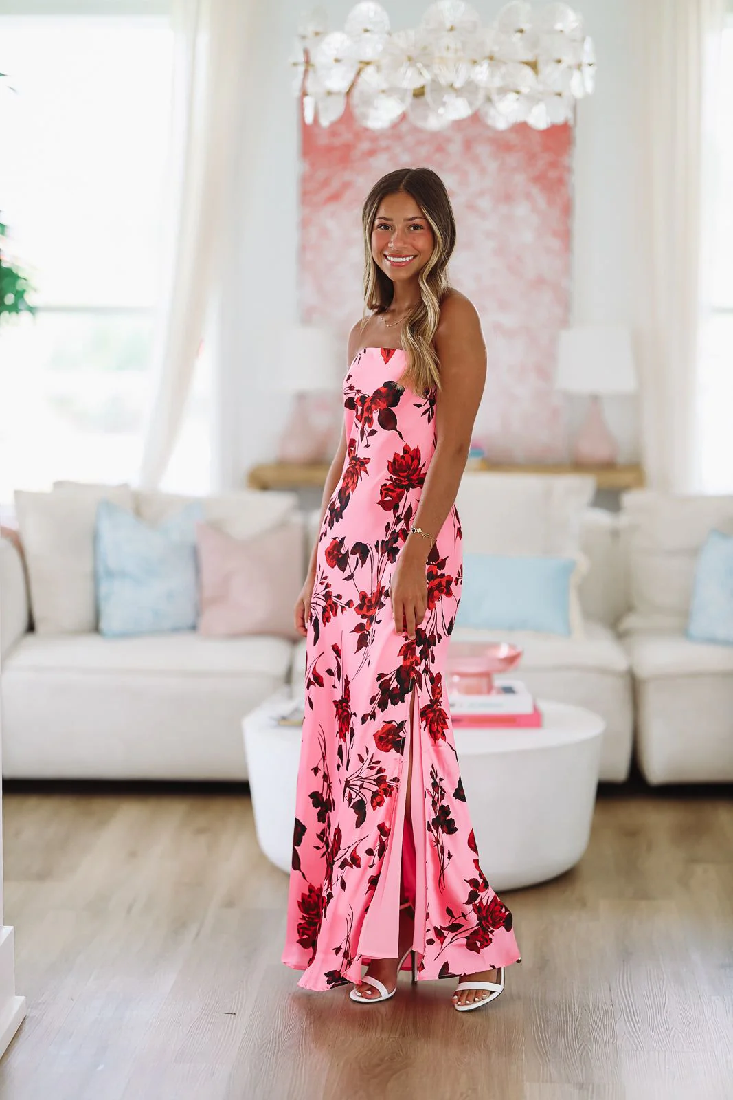 Different Level Maxi Dress - Pink - Image 3