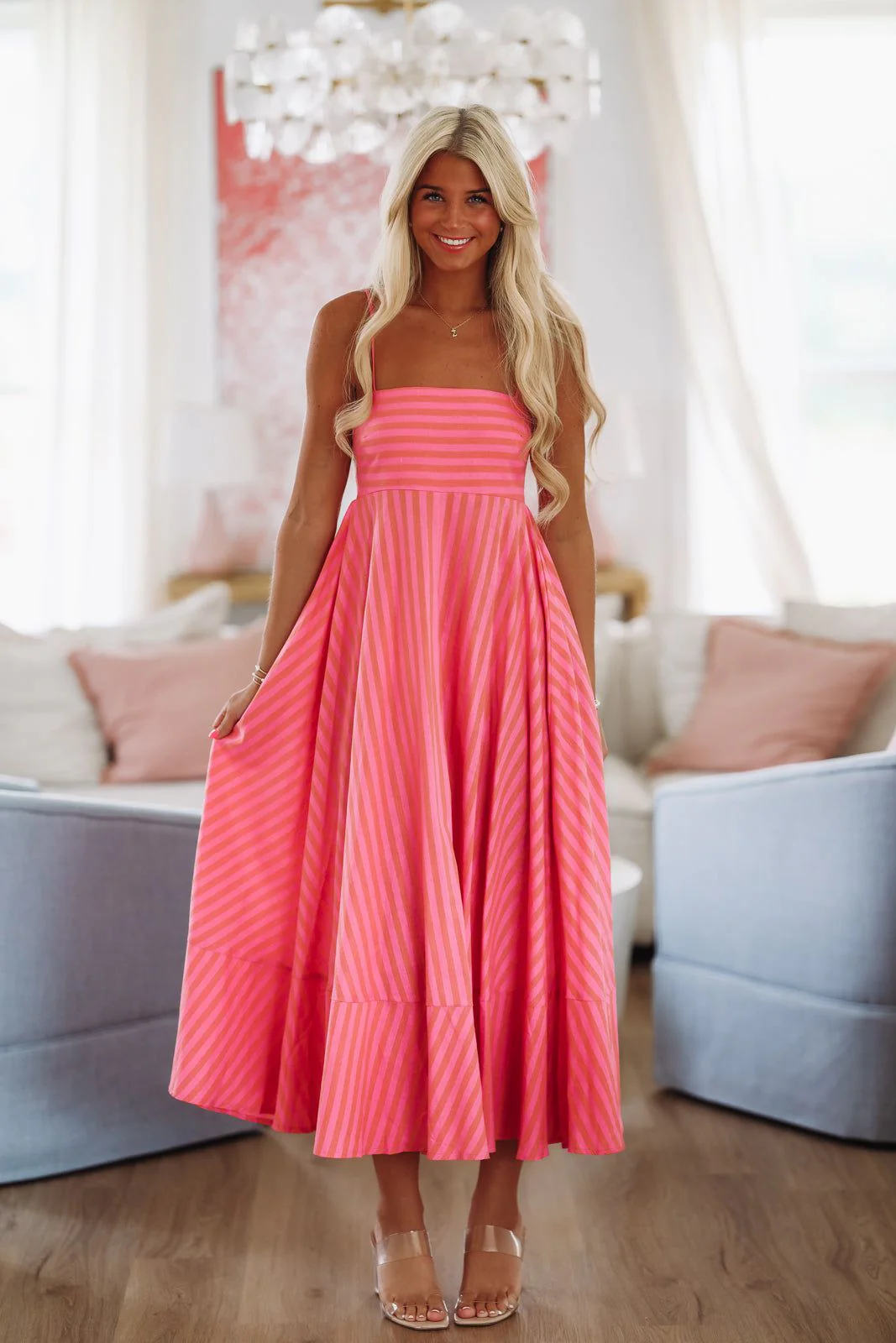 Dreams Maxi Dress - Pink and Orange - Image 2