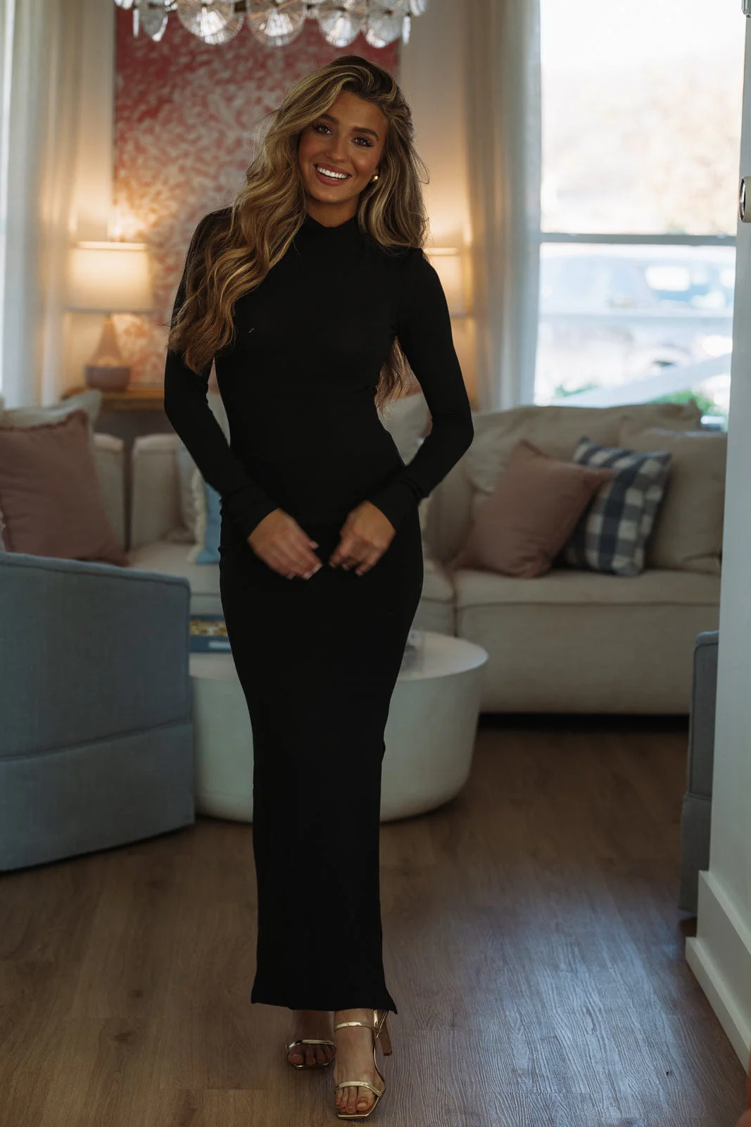 Duality Top and Maxi Skirt Set - Black - Image 3
