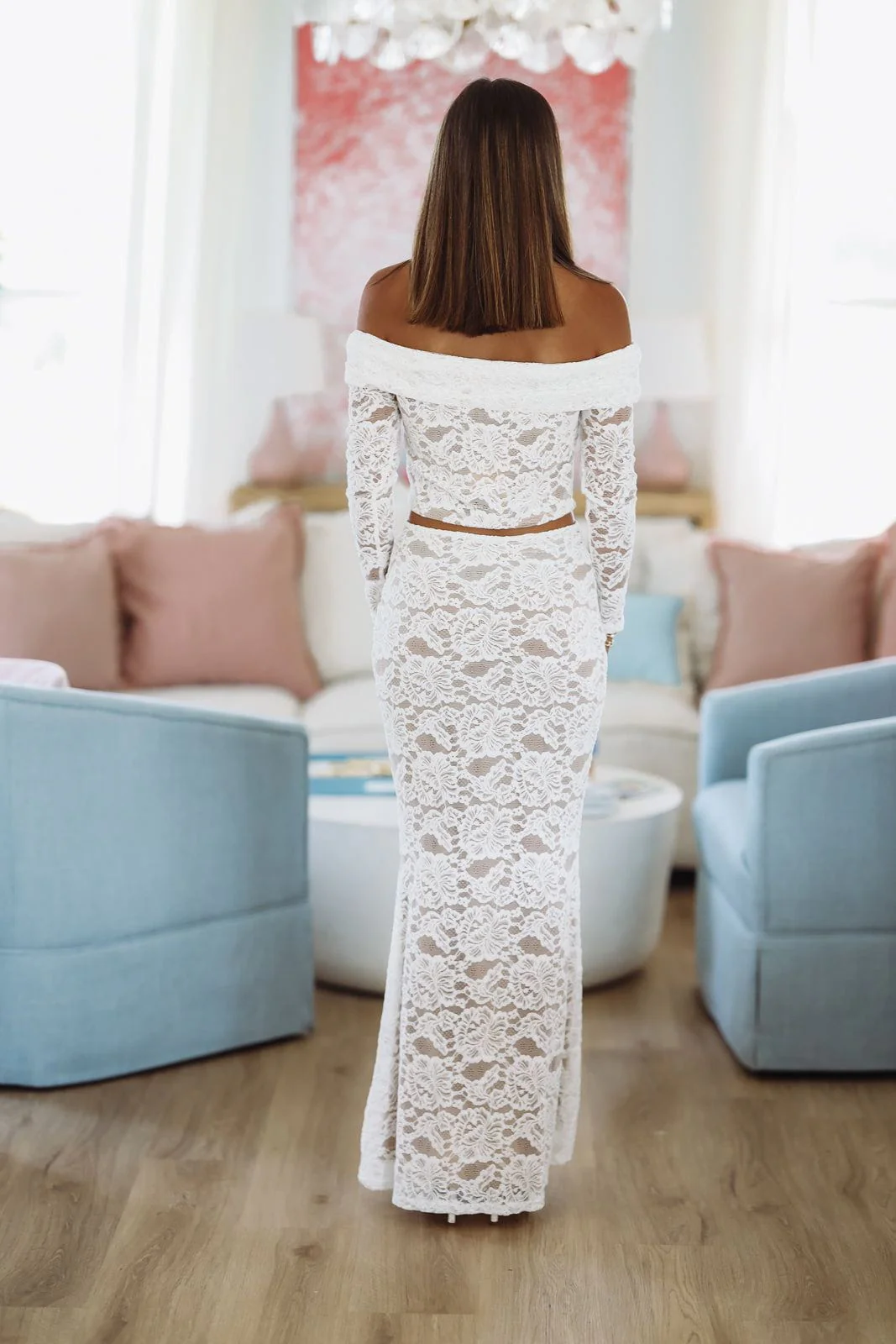 Endless East Top and Maxi Skirt Set - Off White - Image 5