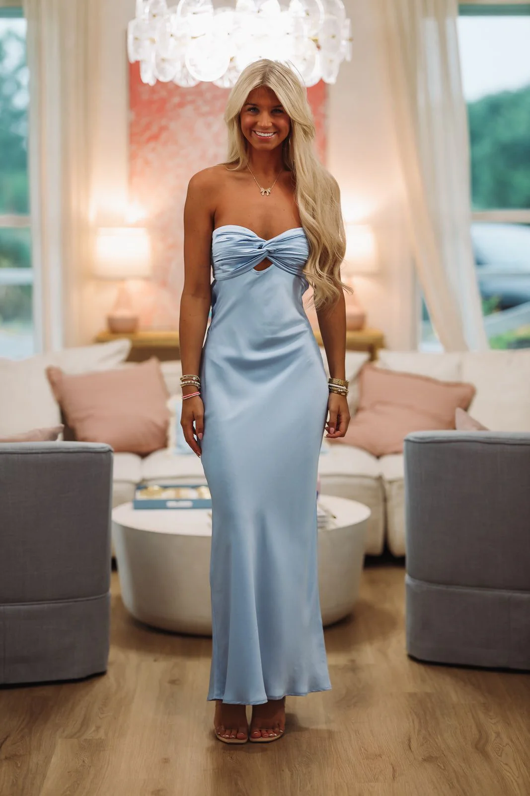 Eternal Flame Maxi Dress - Blue - Image 2
