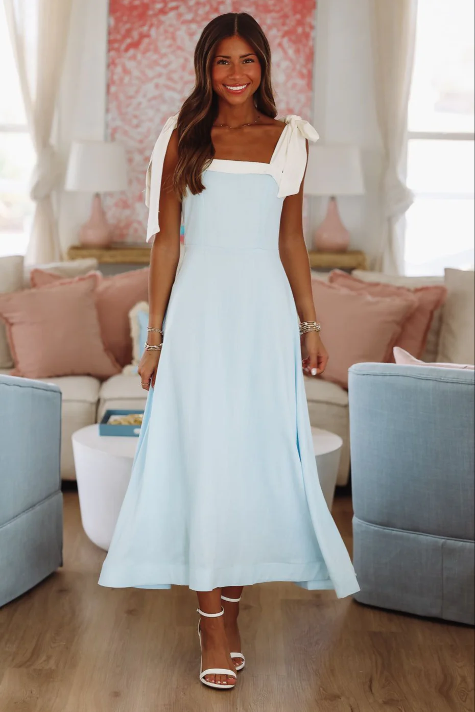 Evening Mantra Midi Dress - Blue