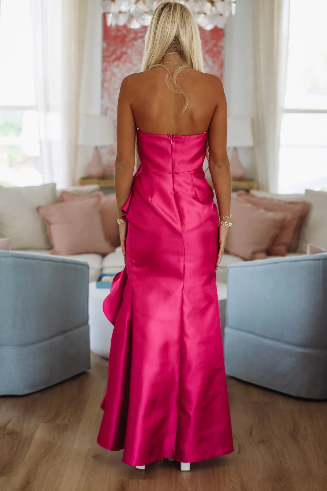Fit for a Queen Maxi Dress - Magenta - Image 3