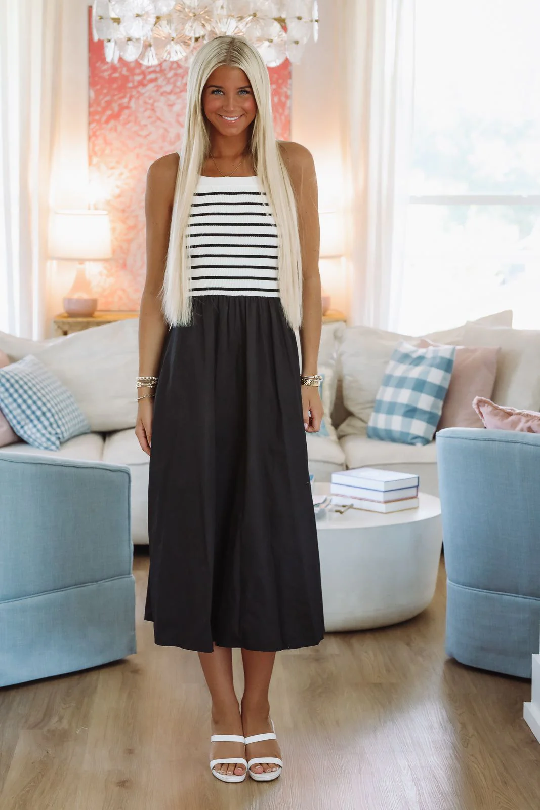 French Beret Maxi Dress - Black - Image 2