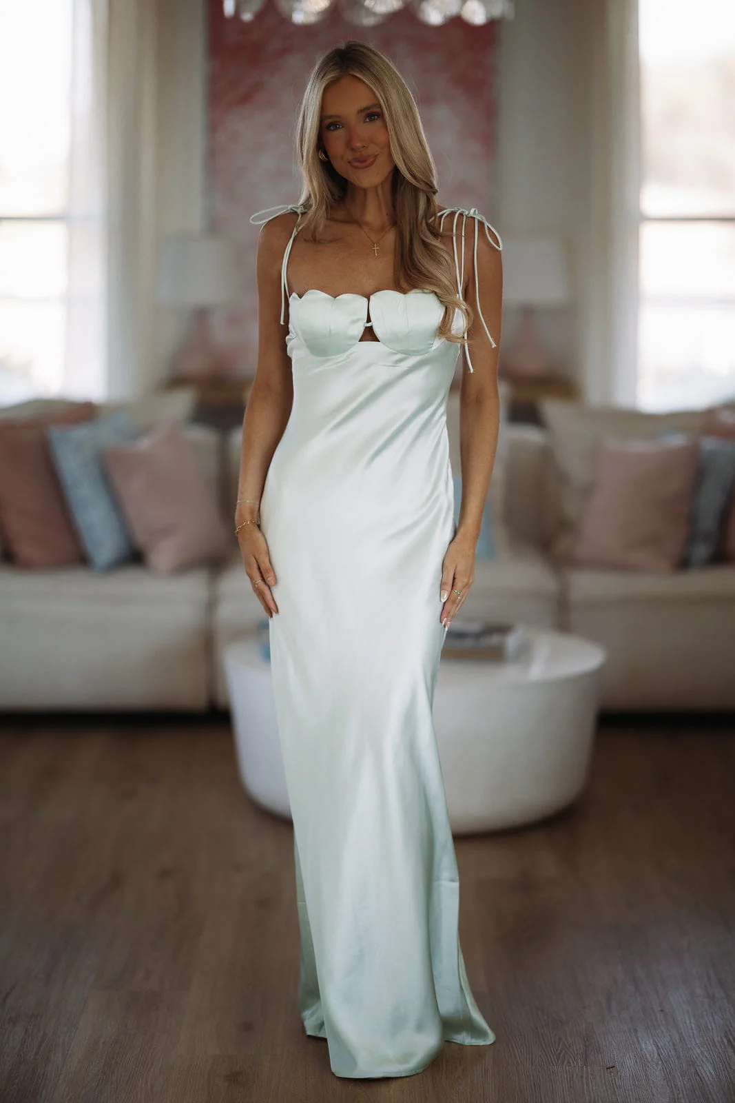 Giselle Maxi Dress - Light Mint Green - Image 2