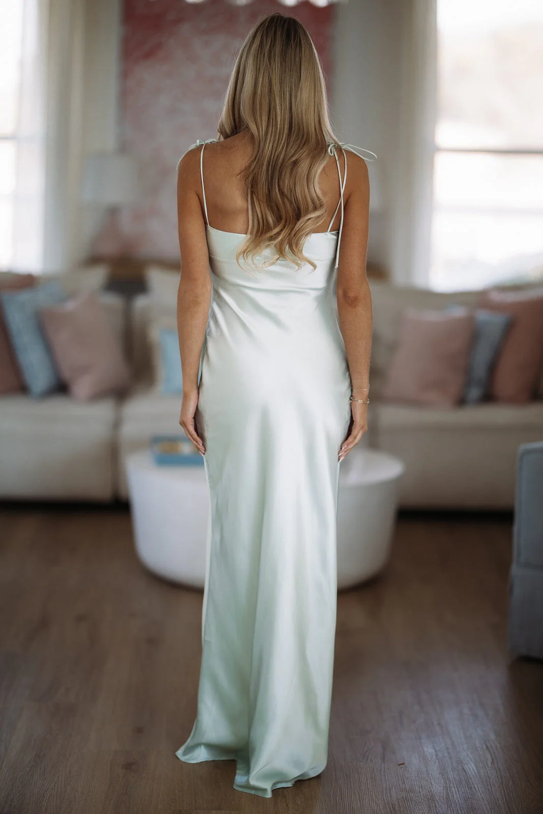 Giselle Maxi Dress - Light Mint Green - Image 3