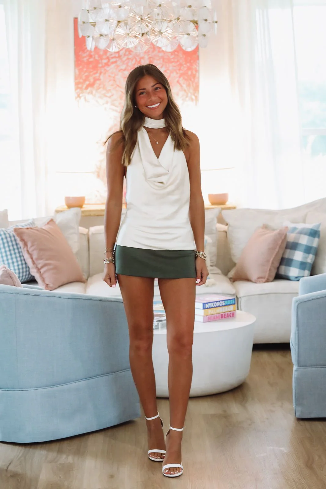 Happy Mini Skort - Olive Green - Image 2