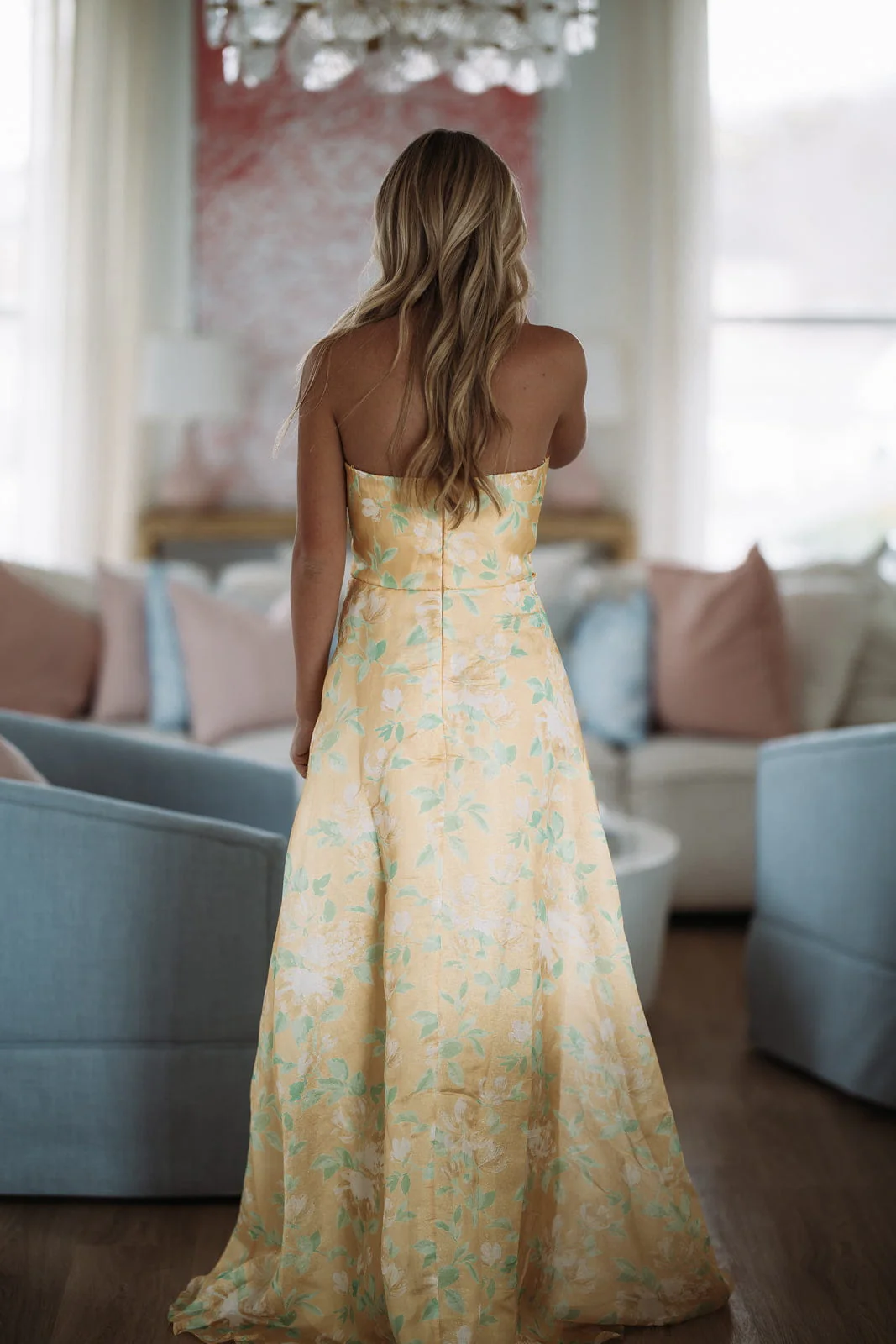 Honeyveil Maxi Dress - Yellow, Green and White - Image 3