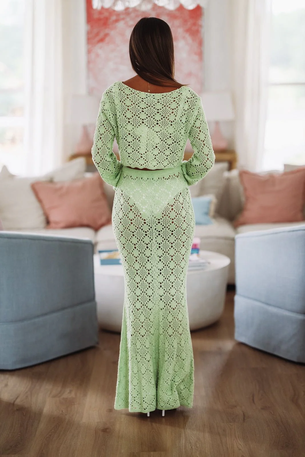 Ideal Day Off Crop Top - Light Green (FINAL SALE) - Image 3